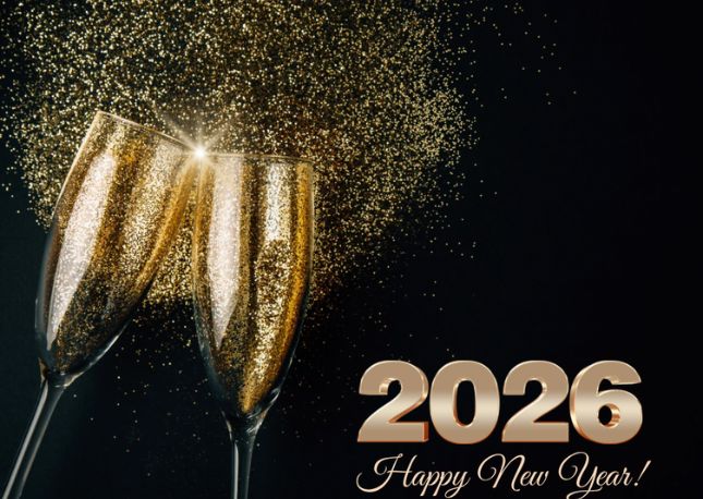 Champagne toast new year 2026