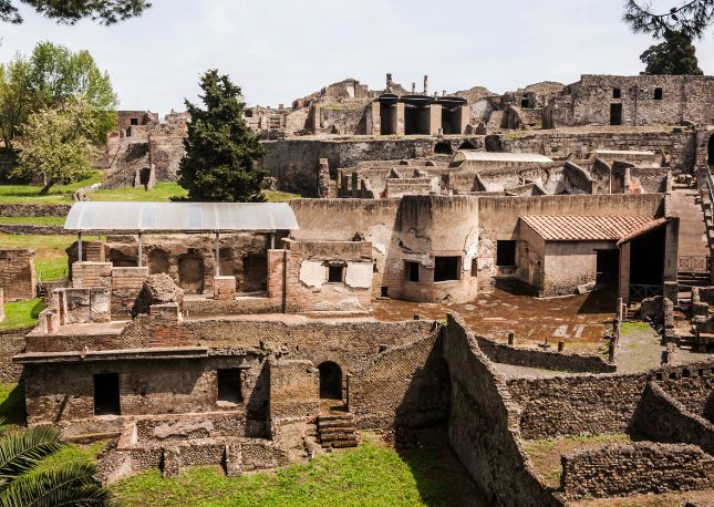 Explore Italy's most famous and fascinating archaeological site, the once-thriving Roman city destroyed by Mount Vesuvius in 79 A.D. Pompeii was completely buried in ash and pumice and hidden for centuries.
